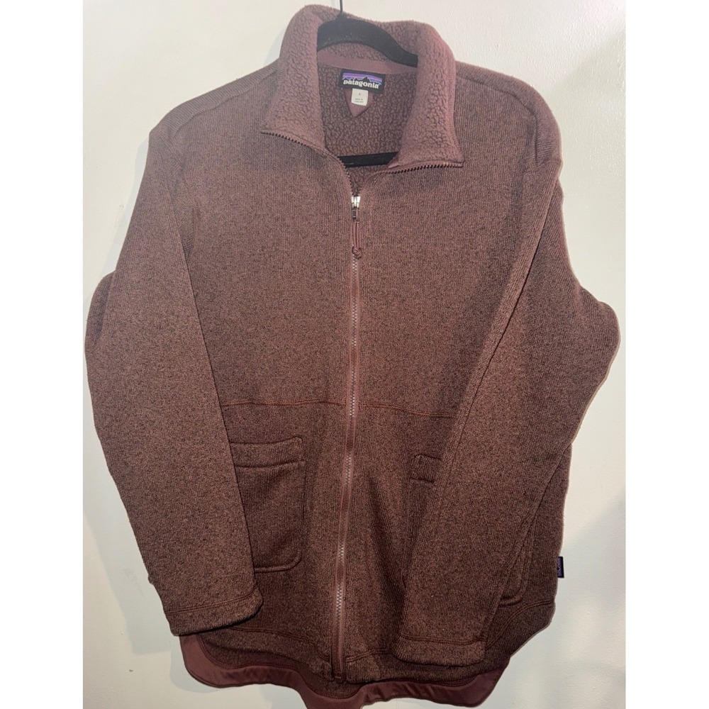 Patagonia Better Sweater Full Zip Jacket Womens Small Burgundy Fleece